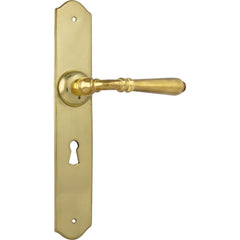 Door Lever Reims Lock Pair Polished Brass