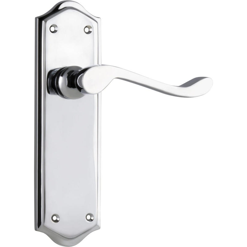 Door Lever Henley Latch Pair Chrome Plated