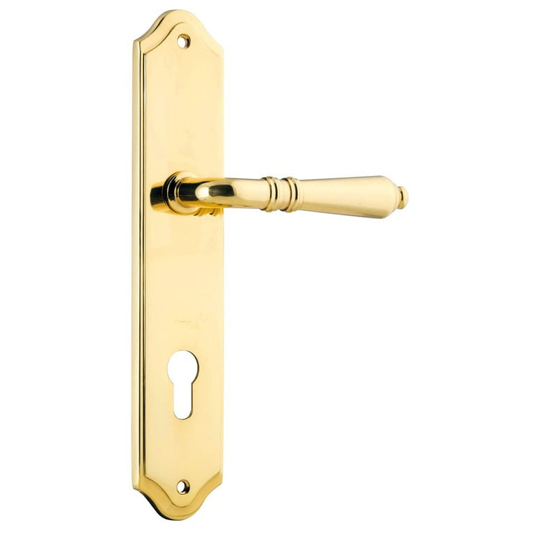 Door Lever Sarlat Shouldered Euro Polished Brass