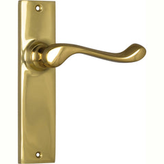Door Lever Fremantle Latch Pair Polished Brass