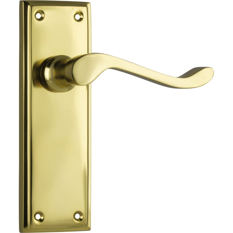 Door Lever Camden Latch Pair Polished Brass