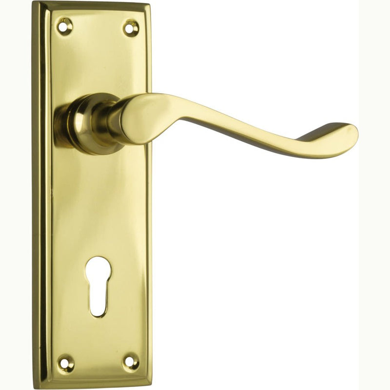 Door Lever Camden Lock Pair Polished Brass