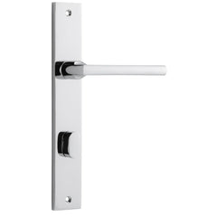 Door Lever Baltimore Rectangular Privacy Polished Chrome