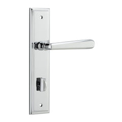 Door Lever Copenhagen Stepped Privacy Pair Polished Chrome