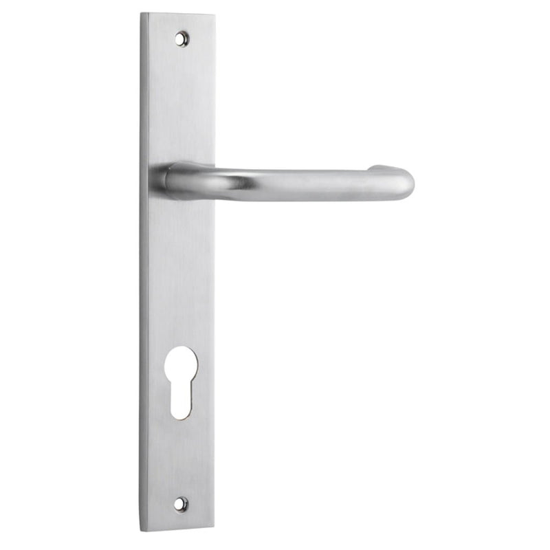 Door Lever Oslo Rectangular Euro Brushed Chrome