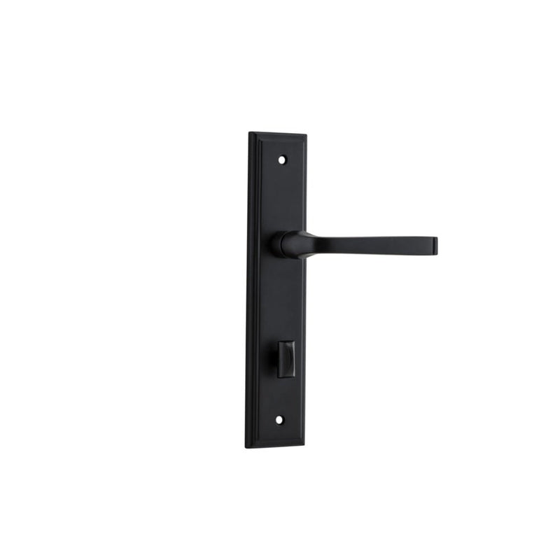 Door Lever Annecy Stepped Privacy Matt Black