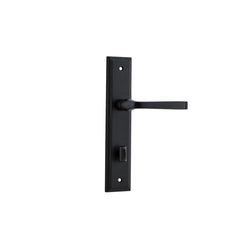 Door Lever Annecy Stepped Privacy Matt Black