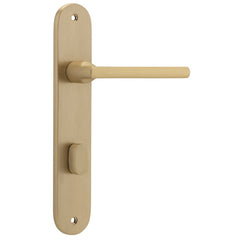 Door Lever Baltimore Oval Privacy Brushed Brass