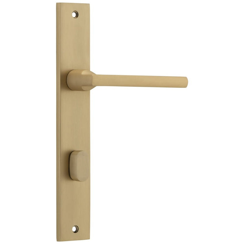 Door Lever Baltimore Rectangular Privacy Brushed Brass