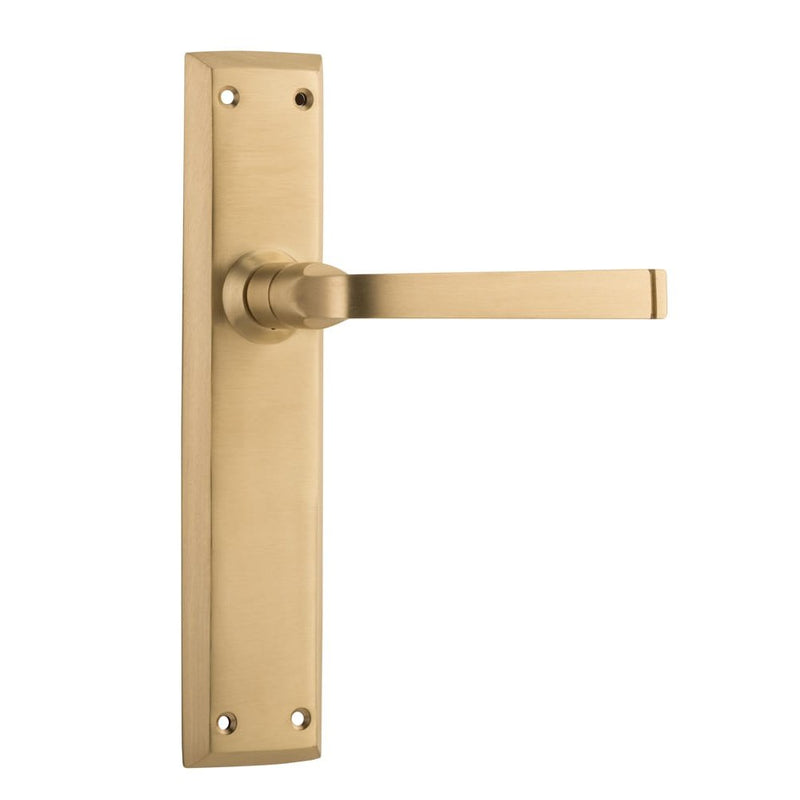 Door Lever Menton Latch Pair Satin Brass