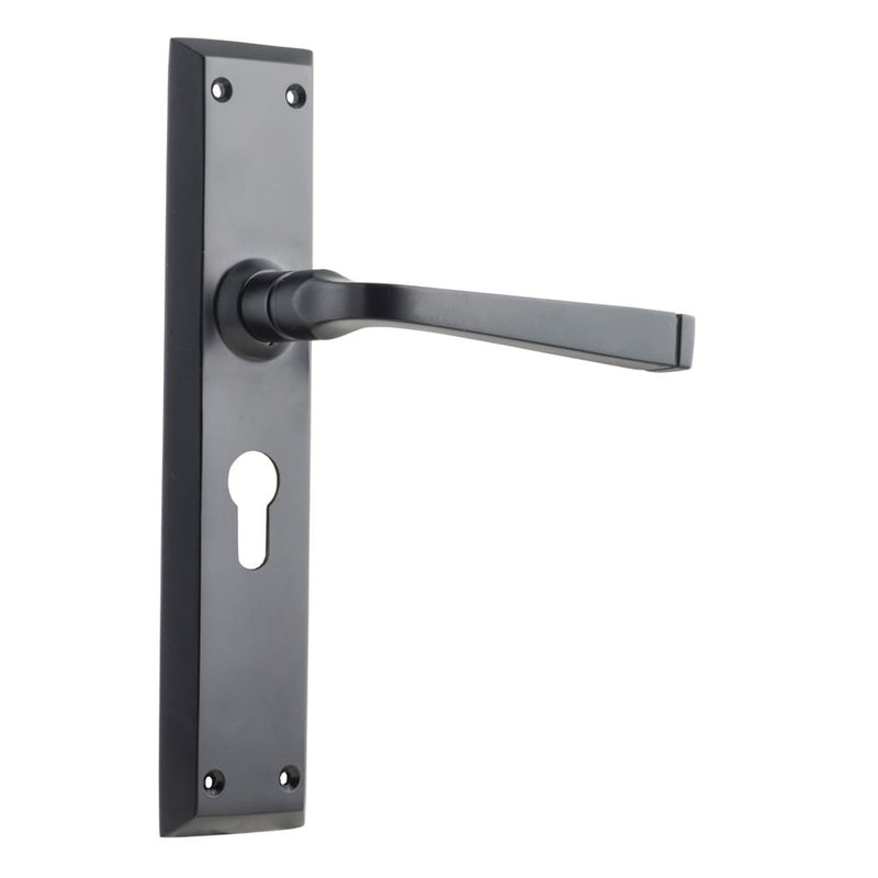 Door Lever Menton Euro Pair Matt Black