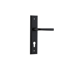 Door Lever Annecy Stepped Euro Matt Black