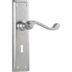 Door Lever Milton Lock Pair Satin Chrome