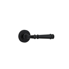 Door Lever Verona Round Rose Pair Matt Black