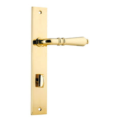 Door Lever Sarlat Rectangular Privacy Polished Brass