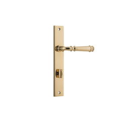 Door Lever Verona Rectangular Privacy Polished Brass