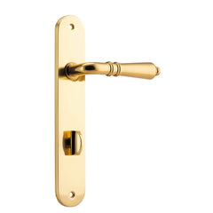Door Lever Sarlat Oval Privacy Polished Brass