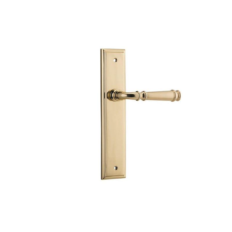 Door Lever Verona Stepped Latch Polished Brass