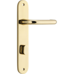 Door Lever Oslo Oval Privacy Polished Brass
