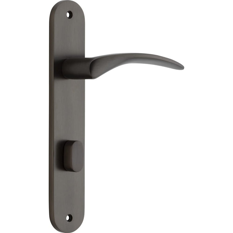 Door Lever Oxford Oval Privacy Signature Brass