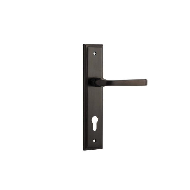 Door Lever Annecy Stepped Euro Signature Brass