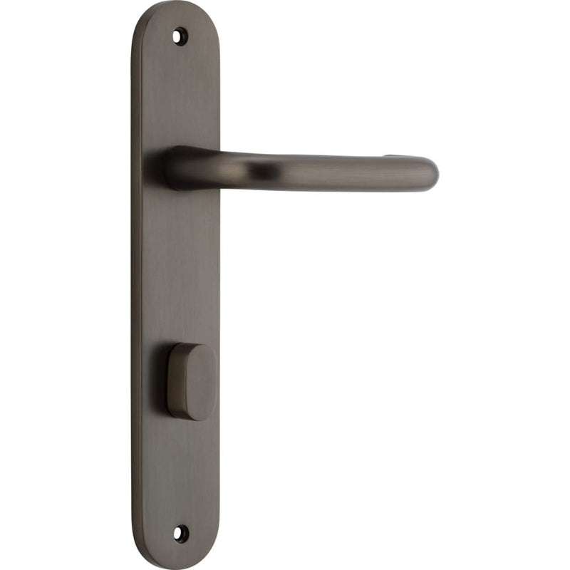 Door Lever Oslo Oval Privacy Signature Brass