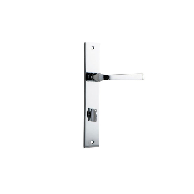 Door Lever Annecy Rectangular Privacy Polished Chrome