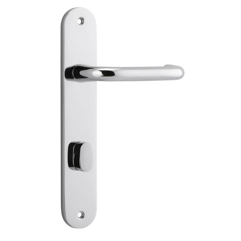 Door Lever Oslo Oval Privacy Polished Chrome
