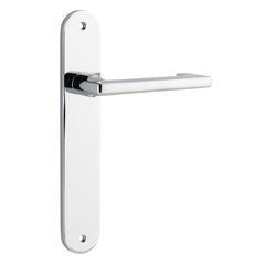 Door Lever Baltimore Return Oval Latch Pair Polished Chrome