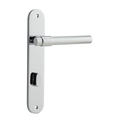 Door Lever Helsinki Oval Privacy Pair Polished Chrome