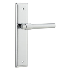 Door Lever Helsinki Stepped Latch Pair Polished Chrome