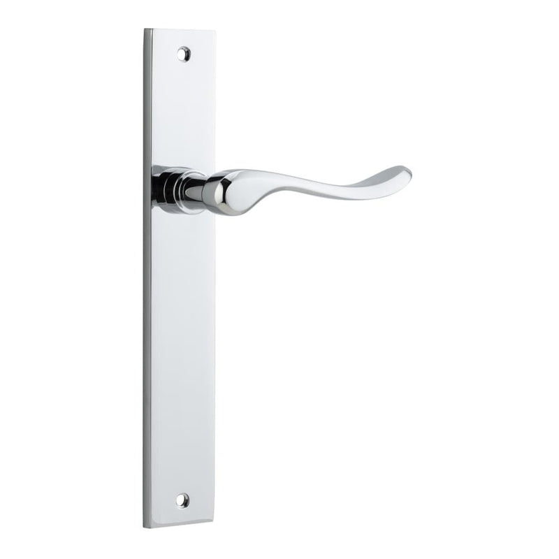 Door Lever Stirling Rectangular Latch Pair Polished Chrome