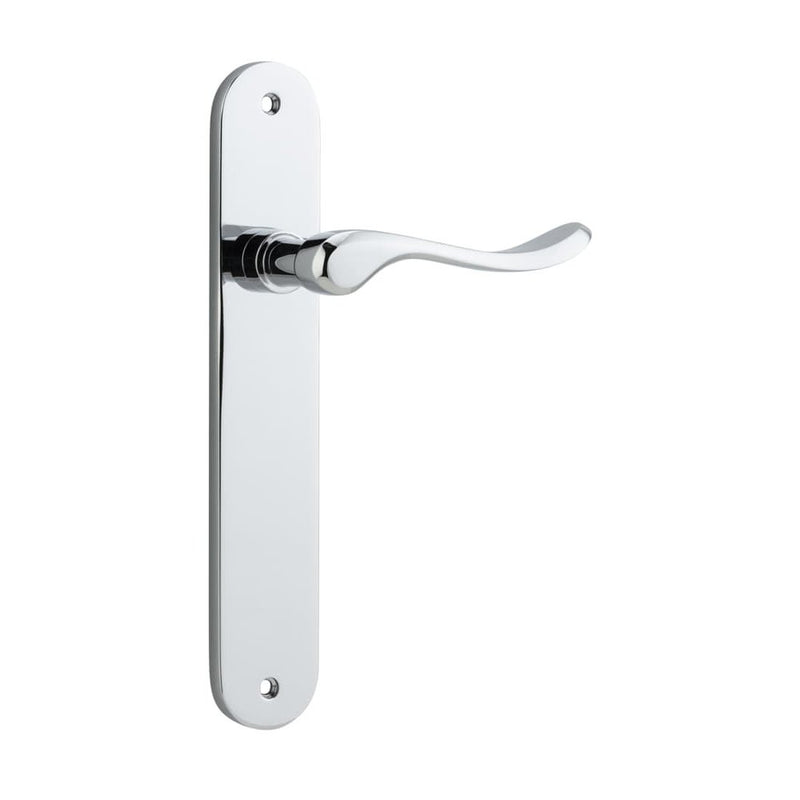 Door Lever Stirling Oval Latch Pair Polished Chrome