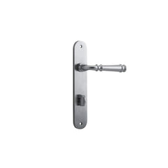 Door Lever Verona Oval Privacy Brushed Chrome