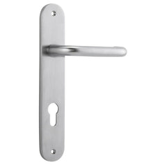 Door Lever Oslo Oval Euro Brushed Chrome