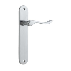 Door Lever Stirling Oval Latch Pair Brushed Chrome