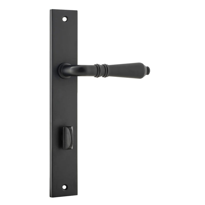 Door Lever Sarlat Rectangular Privacy Matt Black