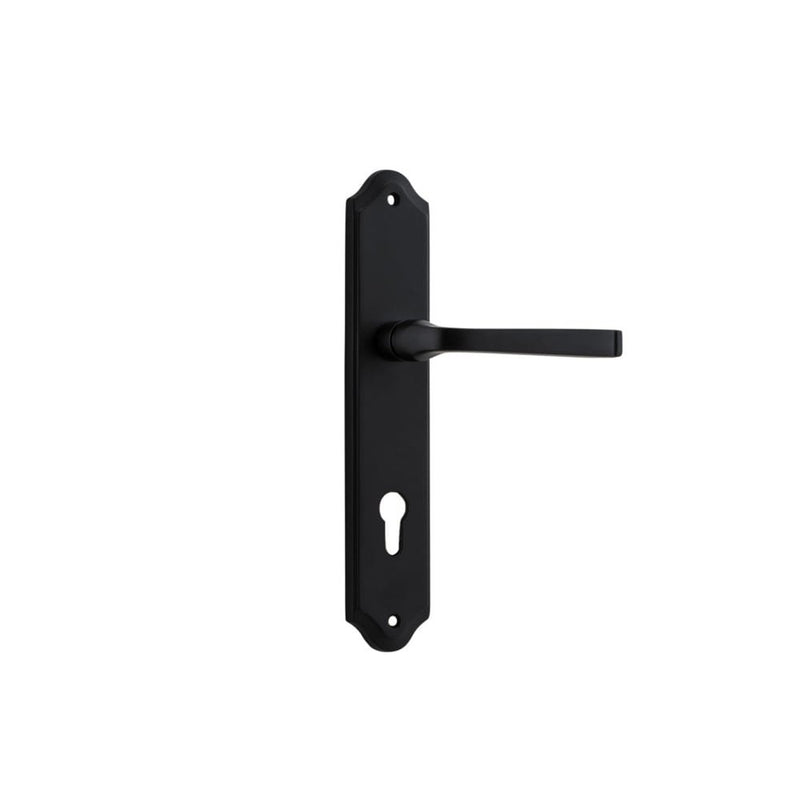 Door Lever Annecy Shouldered Euro Matt Black