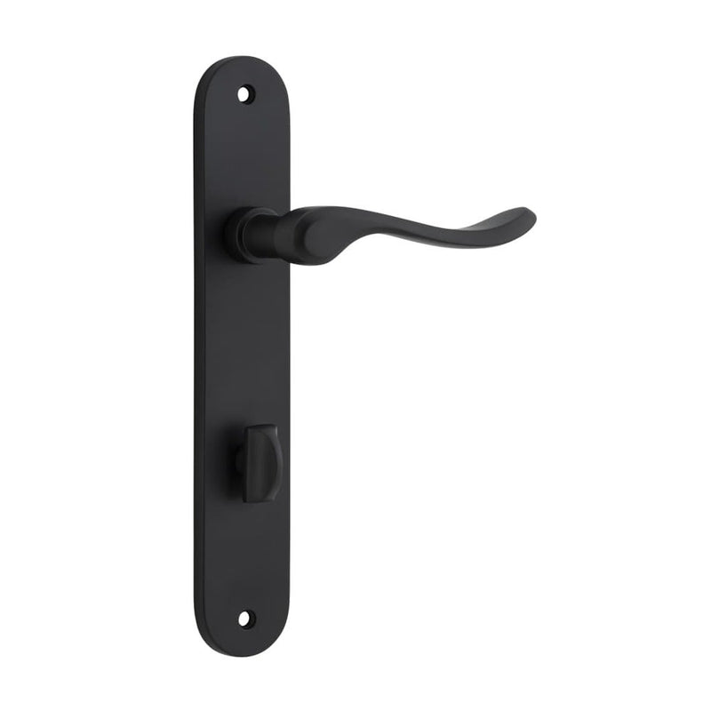 Door Lever Stirling Oval Privacy Pair Matt Black