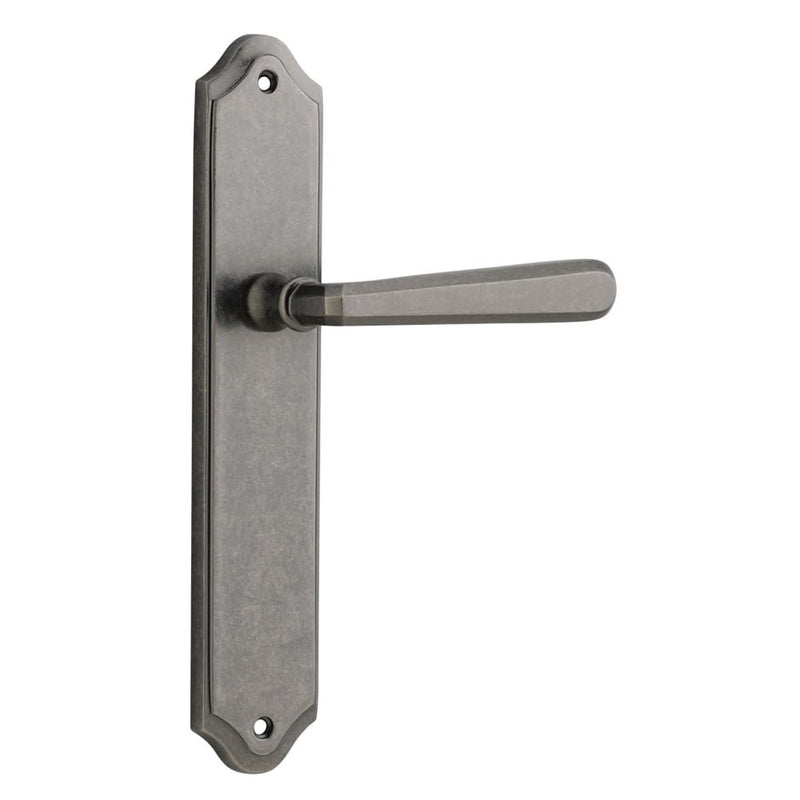 Door Lever Copenhagen Shouldered Latch Pair Distressed Nickel