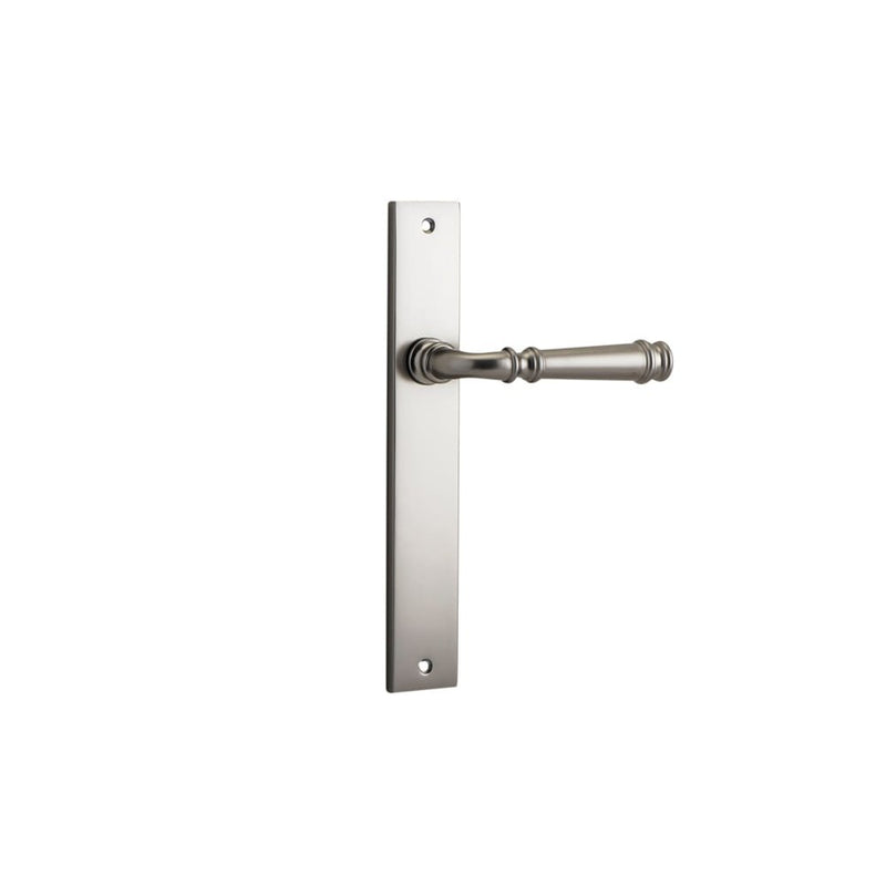 Door Lever Verona Rectangular Latch Satin Nickel