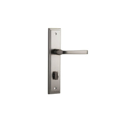 Door Lever Annecy Stepped Privacy Satin Nickel