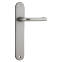 Door Lever Oslo Oval Latch Satin Nickel