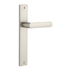 Door Lever Osaka Rectangular Latch Pair Satin Nickel