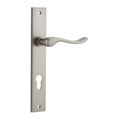 Door Lever Stirling Rectangular Euro Pair Satin Nickel