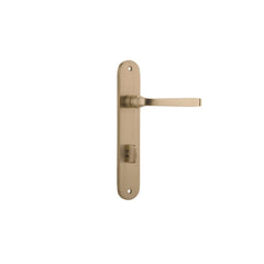 Door Lever Annecy Oval Privacy Brushed Brass