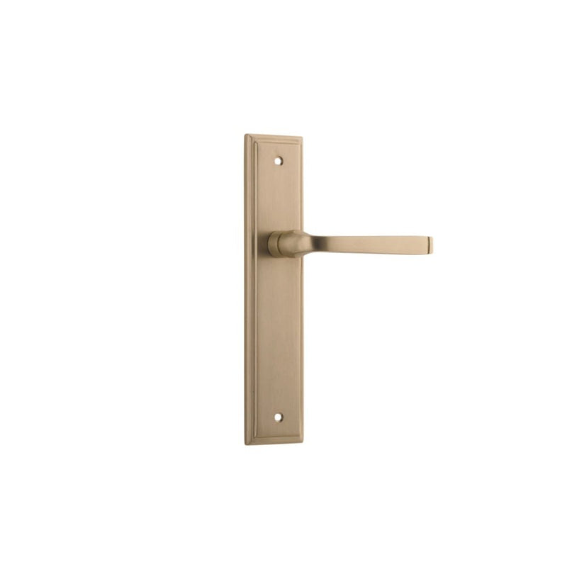 Door Lever Annecy Stepped Latch Brushed Brass