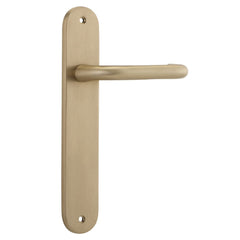 Door Lever Oslo Oval Latch Brushed Brass