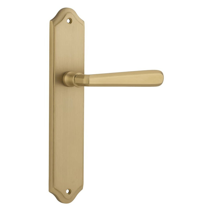 Door Lever Copenhagen Shouldered Latch Pair Brushed Brass