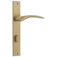 Door Lever Oxford Rectangular Privacy Brushed Brass